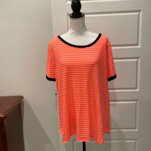 Women’s Short Sleeve Striped Knit Top